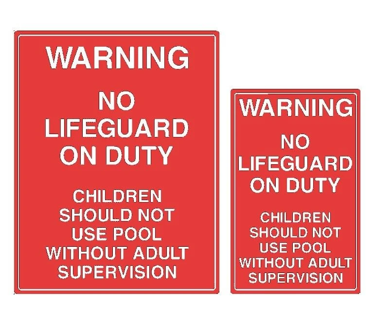 Warning No Children Without Supervision Sign