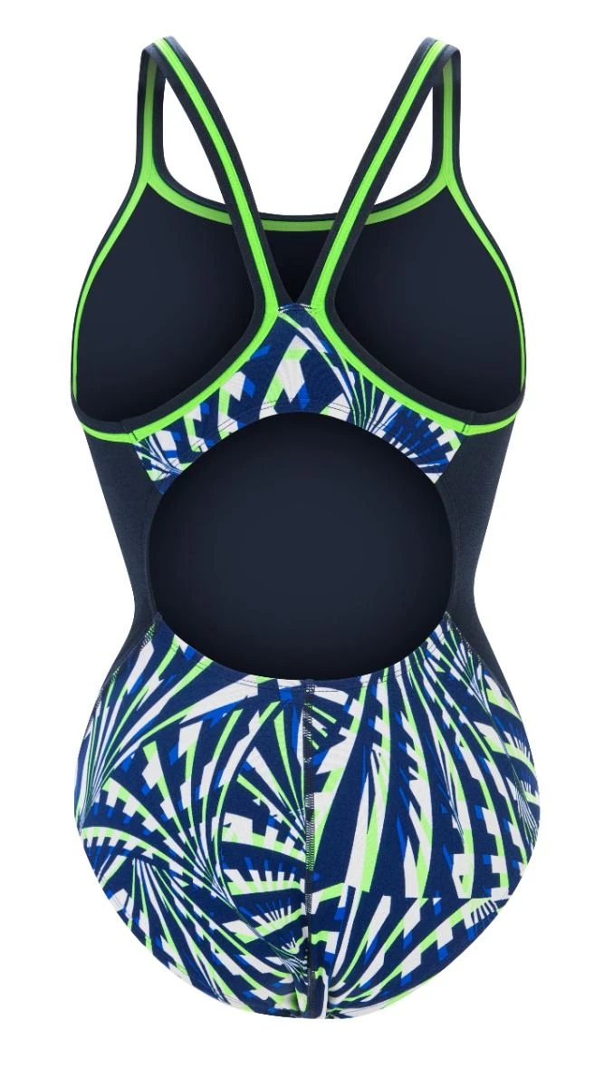 Dolfin Women's Print Color Block DBX Back One Piece - Image 3