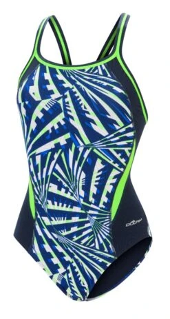 Dolfin Women's Print Color Block DBX Back One Piece