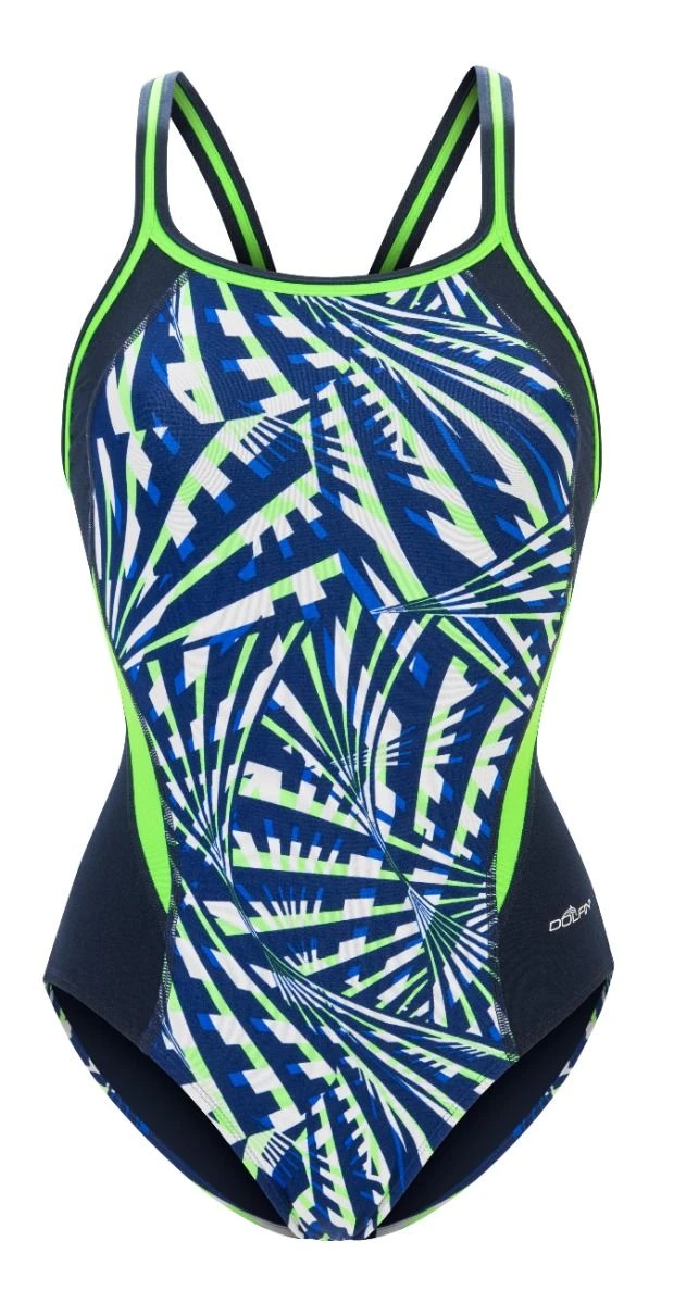 Dolfin Women's Print Color Block DBX Back One Piece - Image 2