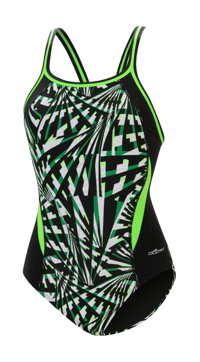 Dolfin Women's Print Color Block DBX Back One Piece - Image 13
