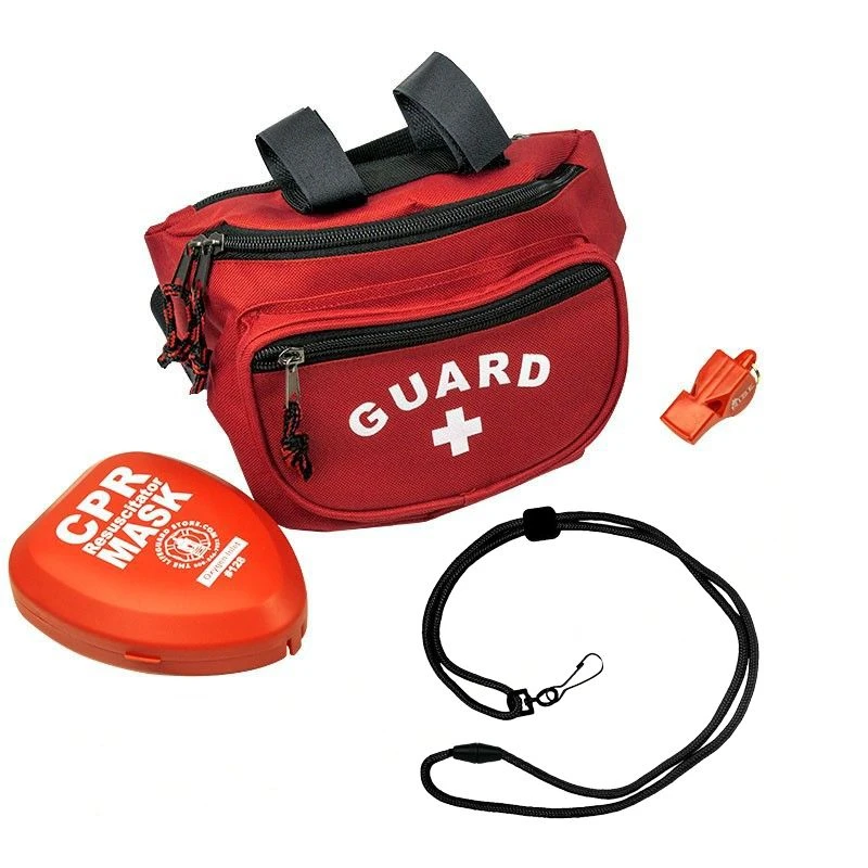 Guard Red Waterpark Hip Pack/Pocket Mask Combo Kit